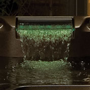 Grønn er en av fargene i mulitcolor LED-lysene til massasjebadene fra Sundance.